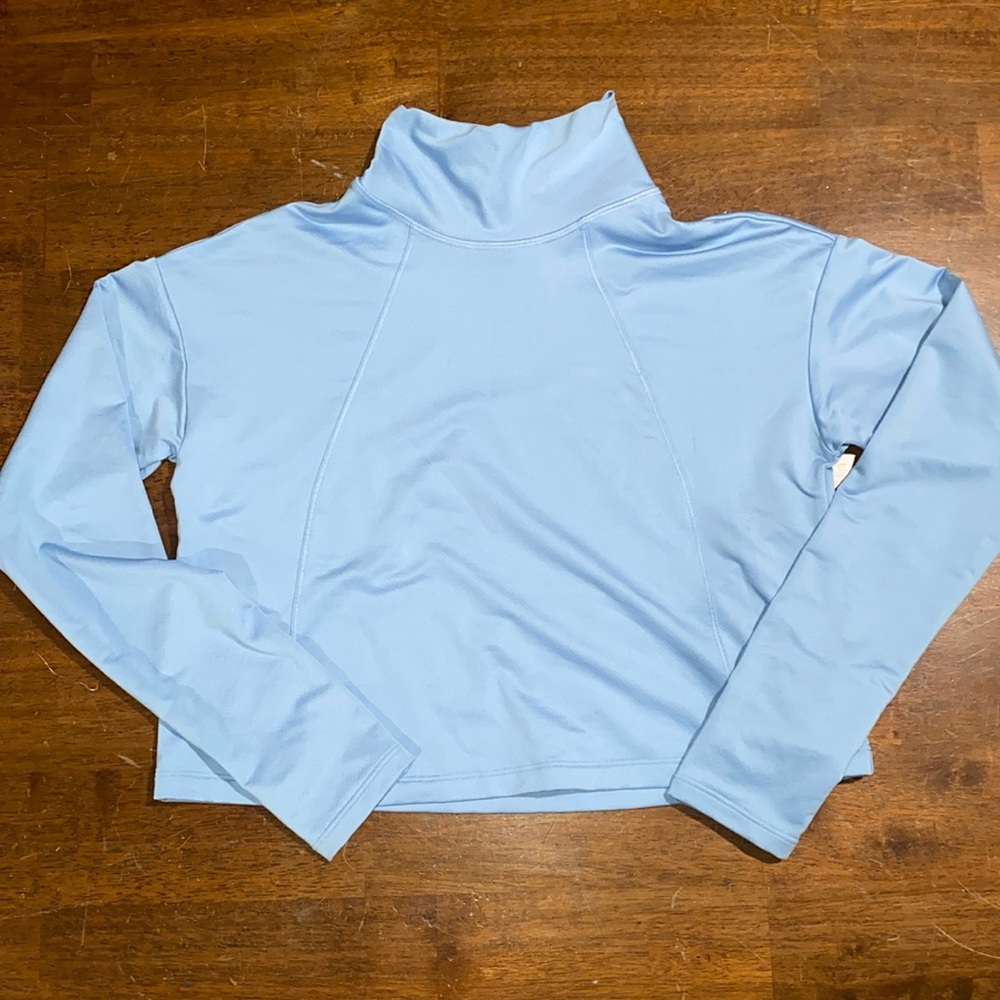Athleta Fleece Long Sleeve, Cropped, Turtle Neck